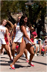 Candid cheerleaders