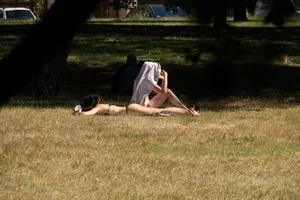 Creepshots of some girls in the park getting some sun in bikinis