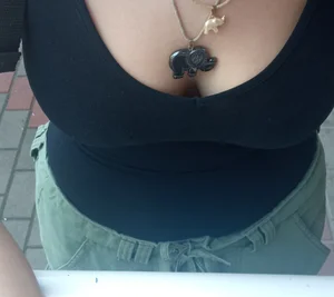 Pretty cleavage (the same girl form “Those tits almost popped put”)
