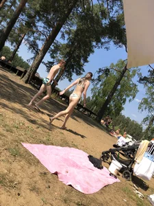 Gorgeous Tall And Skinny Girl With Long Legs Walking Out of the Water And Lying With Spread Legs on the Beach Creepshots Gallery