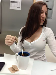 Milf in the Cafeteria Sideboob Photo