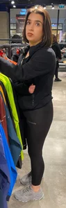 short hair girl in LEGGINGS & FACE