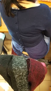 College girl in glasses showing some panty peeks