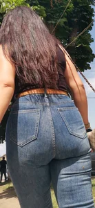 Nice view of a big ass armenian girl in jeans