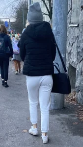 Nice Butt in White Pants on a Moody Day