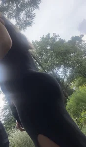 Beautiful blonde pregnant pawg in black dress