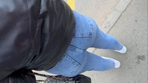 ASS in tight jeans