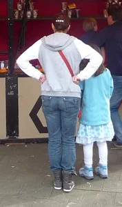 Hot milfs in tight blue jeans street creepshots