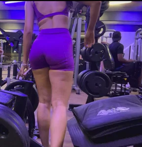 Slim thick butt in purple shorts (Pt1)