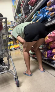 Older Mature Mom Bends Over
