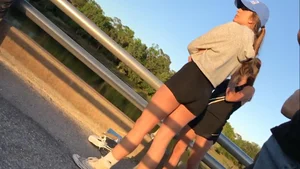 Sexy Booty in Spandex Shorts And Really Nice Legs Creepshot