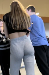 Pt.2 SUPER TIGHT college blonde in tight sweatpants