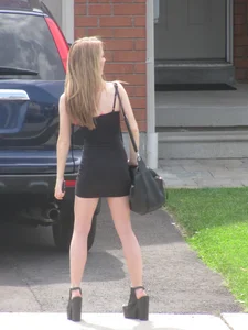 Tight black dress