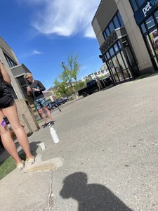 Plump teen VPL biker shorts