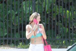 Sexy Florida beach bikini girls, some topless