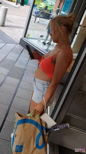Busty chav blonde in revealing top and jean shorts! (OC) [CS4U]