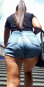 Girls in jeans shorts
