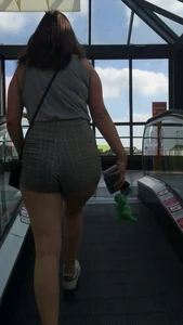 Teen in tight shorts but too much asscheeks