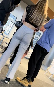 Pt.2 SUPER TIGHT college blonde in tight sweatpants