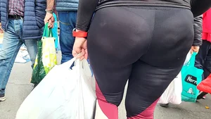 Milf with a tremendous hot ass in the market