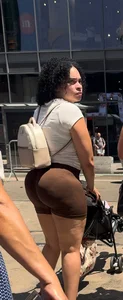 Dominican FAT ASS in brown could NOT resist