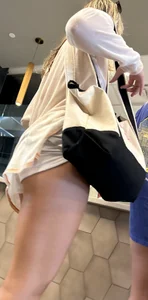 Blonde college pawg shows off legs and ass