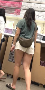 Asian in short shorts at Ikea