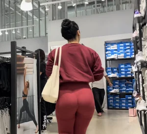 Fit Latina with a nice ass in red leggins (OC)