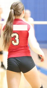 Volleyball Player in Spandex Shorts