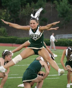 Candid cheerleaders