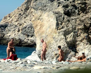 Nude beach and topless girls