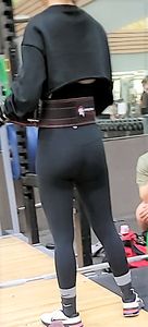 Petite Asian in Lulus bent over and squatting