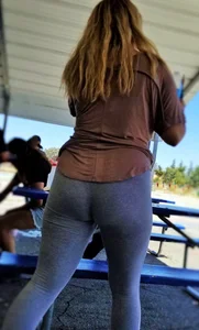 Latina wife with a fat ass in grey leggings