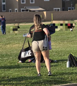 Football mom deep crack on her