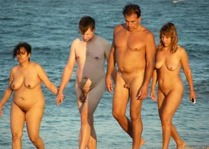 Nude beach and topless girls