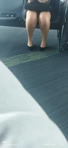 Girls with hot legs sitting in public places