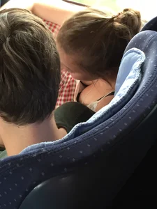 Bus Downblouse Candid Photo