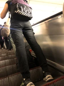 Adorable Cute Teen Girl With a Kitty in Her Backpack Subway Gallery