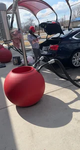 Car wash candid petite Latina