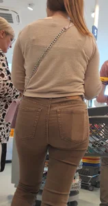 Brunette with nice thick butt