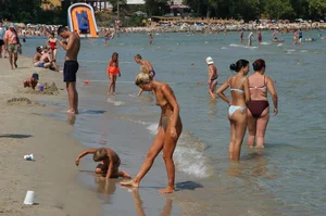 Sexy girls on nude beach Promorsk in Bulgaria