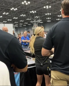 Gymnast in tight shorts at Fanatics event (OC)