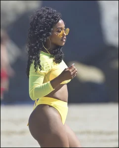 2 amazing candid black girls at the beach in thong bikinis with perfect asses