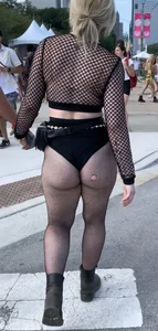 Festival Teens 7: Skinny blonde teen in blue bikini, perfect perky BOOBS on stunning brunette, perfect ass for worship in thin fishnets (my fav kind of ass)