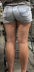 Understated blonde in a dress plus a PAWG in shorts 0111