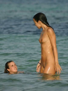 Nude beach and topless girls