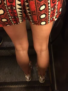 Hot Legs in Shorts And Booty Closeup Creepshots Gallery - on a Subway Escalator and on a Crosswalk