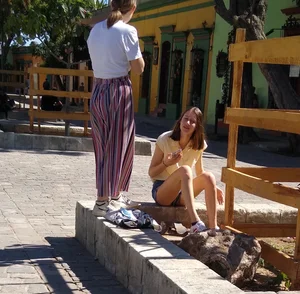 Cute little girl with thin legs