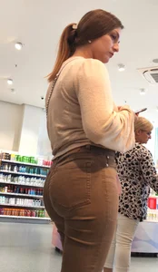 Brunette with nice thick butt