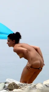Nude beach and topless girls